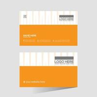 orange colored creative vector business card
