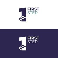 The ladder logo and the number 1 represent the first step vector