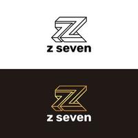 A logo with a combined concept of the letter Z and the number 7 is suitable for your brand vector