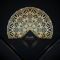 Luxury ornamental mandala background design with golden gradient in abstract pattern vector