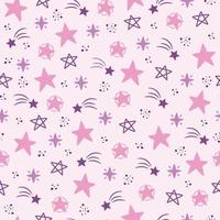 Hand Drawn Star Pattern Background vector