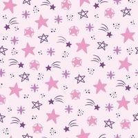 Hand Drawn Star Pattern Background vector