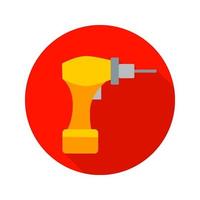 Flat Drill Circle Icon vector