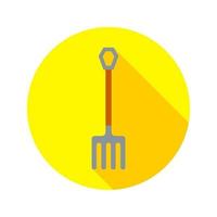 Flat Pitchfork Circle Icon vector