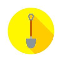 Flat Shovel Circle Icon vector