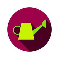 Flat Watering Can Circle Icon vector