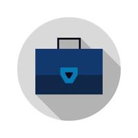 Flat Suitcase Circle Icon vector