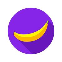 Flat Banana Circle Icon vector