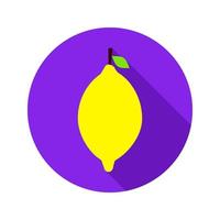 Flat Lemon Circle Icon vector