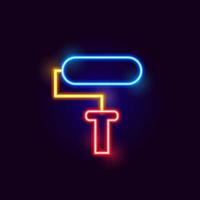 Neon Paint Roller Icon vector