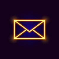 Neon Envelope Icon vector