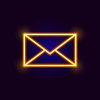 Neon Envelope Icon vector