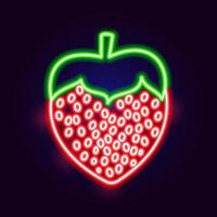 Neon Strawberry Icon vector