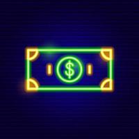 Neon Banknote Icon vector