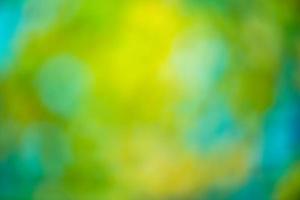 Blue and green defocus. Sky and leaves as a blurred abstract background. photo