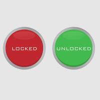 Illustration vector design of lock and unlock button