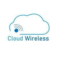 Illustration vector design of cloud wireless logo for company or business.