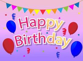 Happy birthday vector design illustration. Happy birthday background design.