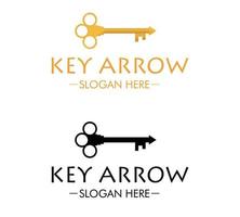 Illustration vector design of key arrow logo