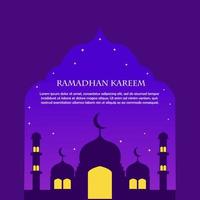 Diseño de plantilla de fondo de Ramadhan Kareem. vector