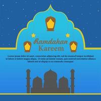 Ramadhan kareem background template design vector