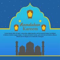 diseño de plantilla de fondo de ramadhan kareem vector