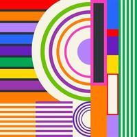 Contemporary Abstract Rainbow Composition vector