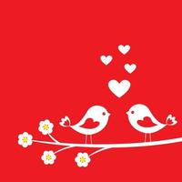 Two cute birds vector