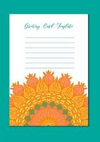 Mandala vintage template card vector