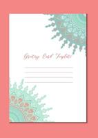 Mandala vintage template card vector