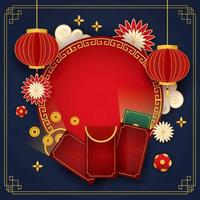 Chinese New Year Red Pocket Background vector