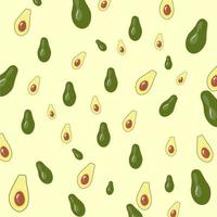 Fondo de patrón de aguacate. menú de frutas de fondo vector