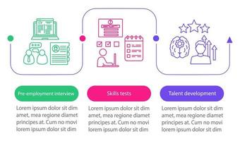 Career growth vector infographic template. Business presentation design elements. Data visualization with 3 steps and options. Process timeline chart. Workflow layout with linear icons