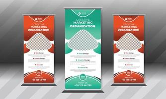 Modern Corporate Business Roll Up Banner Template Design vector