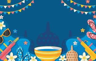 Songkran Water Festival Background vector