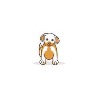 Illustration of cute dog logo on white background. The vector of Dog.