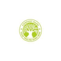 Green Tree logo template vector. Green Tree logo concept simple and clean flat design of Green Tree logo vector template. Green Tree logo for business.