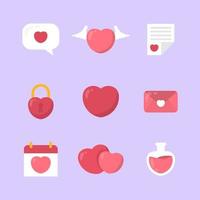 Valentines Day Heart Icon Collection vector