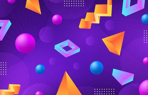 Colorful 3D Abstract Background