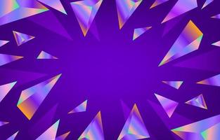 3d Geometric Holographic Background vector