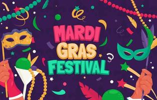 Mardi Gras Festival Background vector