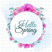 Floral Spring Watercolor Concept vector
