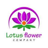 lotus flower logo design vector