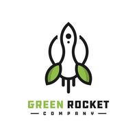 Rocket leaf logo design vector
