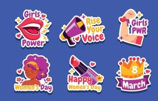 International Women's Day Sticker vector