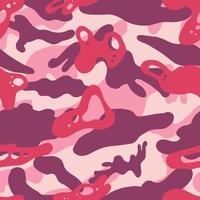 Seamless Army Pink Camouflage Pattern vector