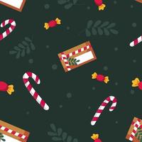 Christmas and New Year seamless pattern vector