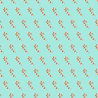 Christmas and New Year candy pattern on turquoise background vector