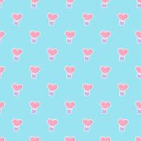 Seamless pattern with cute balloons on blue background vector