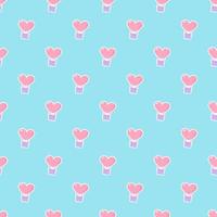 Seamless pattern with cute balloons on blue background vector